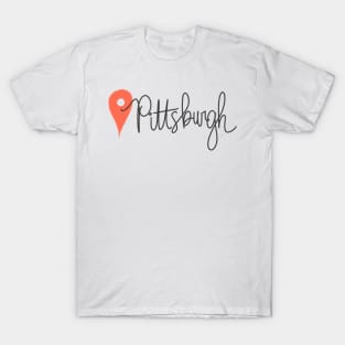 Pittsburgh Location Pin T-Shirt